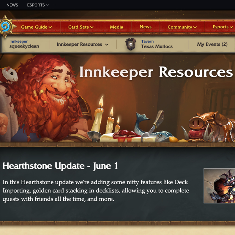 Blizzard FSG Innkeeper Resources UI